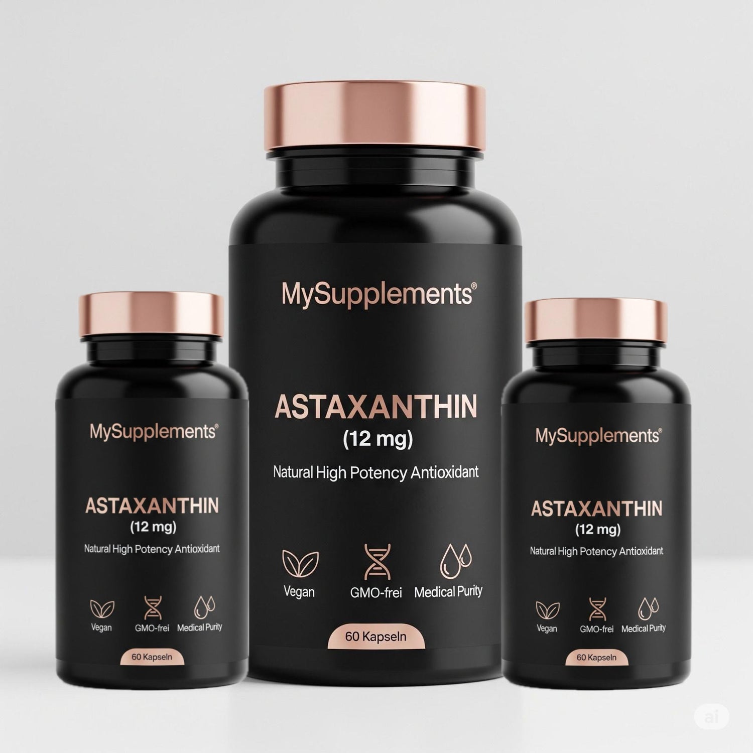 Astaxanthin Kapseln – Natürliches Antioxidans aus Algen 12mg