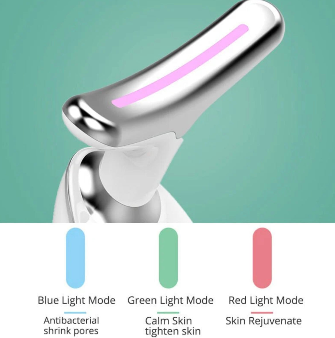 MySupplements® Premium EMS Rotlicht 7-LED Nacken- & Gesichtsmassagegerät